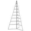 vidaXL &Aacute;rbol de Navidad para decoraci&oacute;n metal negro 180 cm