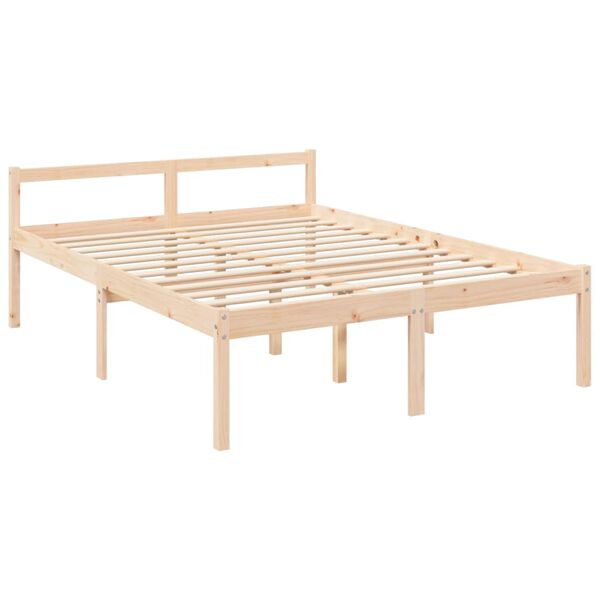 vidaXL Cama senior sin colch&oacute;n madera maciza de pino 160x200 cm