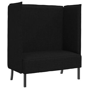 vidaXL Sofa de Espalda Alta 101cm Negro tela