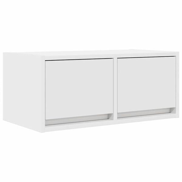 vidaXL Mueble de TV de madera de ingeniería blanco 60x31x25,5 cm