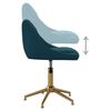 vidaXL Silla de comedor giratoria de terciopelo azul