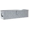 vidaXL Caja de aluminio 80,5x22x22 cm plateada