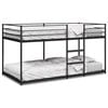 vidaXL Litera sin colch&oacute;n acero negro 107x203 cm