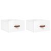 vidaXL Mesitas de noche de pared 2 uds blanco brillo 35x35x20 cm