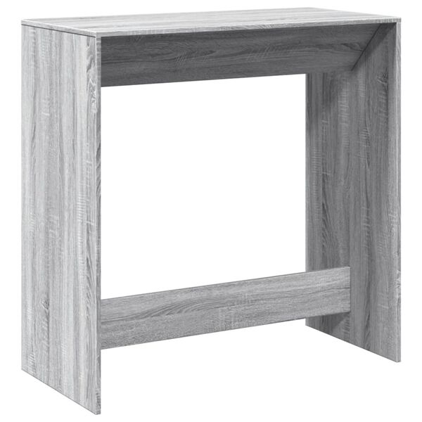 vidaXL Mesa alta de bar madera ingeniería gris Sonoma 102x50x103,5 cm