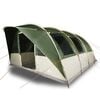 vidaXL Tienda de campa&ntilde;a t&uacute;nel para 5 personas impermeable verde
