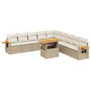 vidaXL Set de sof&aacute;s de jard&iacute;n 11pzas con cojines rat&aacute;n sint&eacute;tico beige