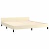 vidaXL Estructura de cama con cabecero cuero sint&eacute;tico crema 180x200cm