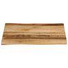 vidaXL Tablero de mesa borde natural madera maciza mango 80x80x3,8 cm