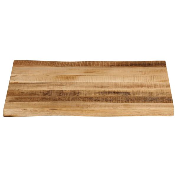 vidaXL Tablero de mesa borde natural madera maciza mango 80x80x3,8 cm