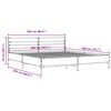 vidaXL Estructura cama madera ingeniería metal gris Sonoma 200x200 cm