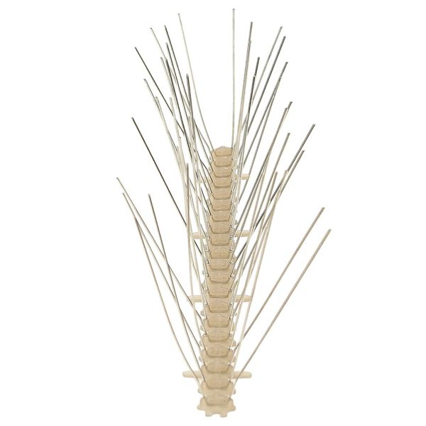 vidaXL Set de 4 hileras de pinchos contra pájaros y palomas 20 uds 10m