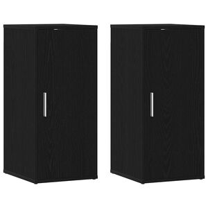vidaXL Zapateros 2 uds roble negro 32x35x70 cm madera de ingenier&iacute;a