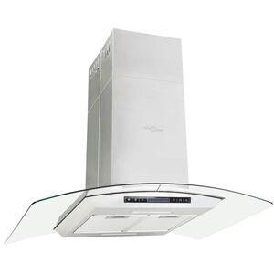 vidaXL Campana extractora de techo 90 cm pantalla t&aacute;ctil 756 m&sup3;/h LED