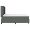 vidaXL Cama tipo Box Spring con colch&oacute;n Gris oscuro 140 x 190 cm tela