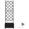 vidaXL Macetero de Jard&iacute;n Negro 40 x 40 x 126 cm Acero