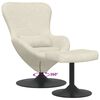 vidaXL Silla Huevo con Puff Crema 63 x 73 x 90 cm Terciopelo