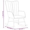 vidaXL Silla mecedora con reposapi&eacute;s terciopelo marr&oacute;n