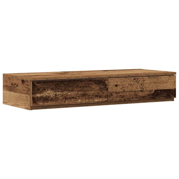 vidaXL Cajones de cama con cajón Madera vieja 90 x 36,5 x 16,5 cm