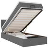vidaXL Estructura cama otomana colch&oacute;n tela gris oscuro