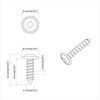 vidaXL Tornillo 12 pcs Plateado M4 x 16 mm Acero