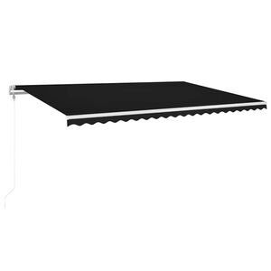 vidaXL Toldo autom&aacute;tico LED sensor de viento gris antracita 500x300 cm