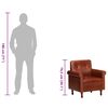 vidaXL Sill&oacute;n butaca de cuero aut&eacute;ntico marr&oacute;n