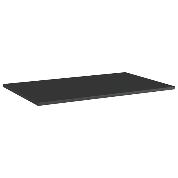 vidaXL Estante estanter&iacute;a 4 uds contrachapada negro brillo 80x50x1,5cm