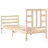 vidaXL Estructura de cama individual con cabecero madera maciza