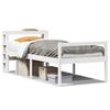 vidaXL Cama personas mayores y cabecero madera pino blanco 75x190 cm