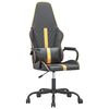 vidaXL Silla gaming con masaje cuero sint&eacute;tico dorado y negro