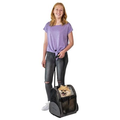 Jack and Vanilla Trolley para mascotas Travel gris/negro 40x26x40 cm