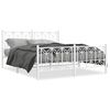 vidaXL Estructura cama sin colch&oacute;n con estribo metal blanco 150x200 cm