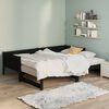 vidaXL Sof&aacute; cama extra&iacute;ble sin colch&oacute;n negro 2x(80x200) cm