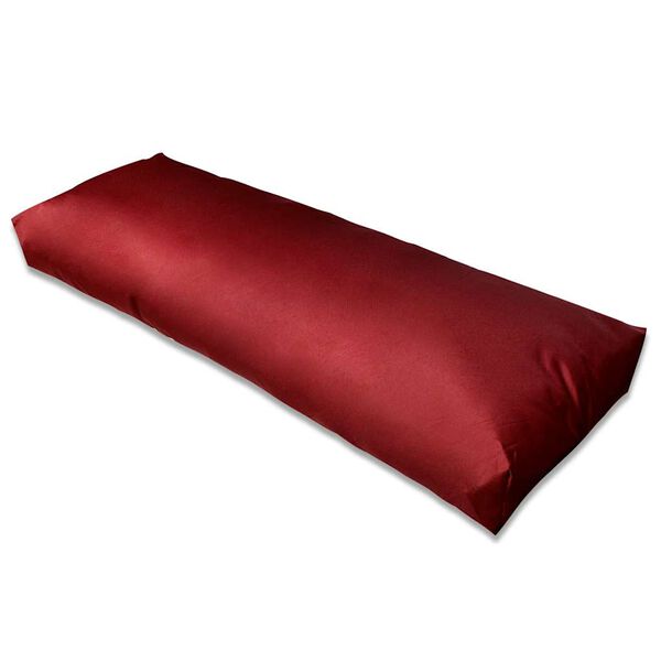 vidaXL Cojín de respaldo tapizado rojo vino tinto 120x40x10 cm