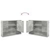 vidaXL Juego de muebles de baño con cajón 4 pcs Gris hormigón
