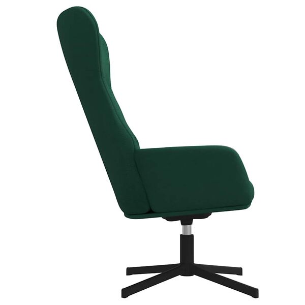 vidaXL Silla de relajaci&oacute;n de terciopelo verde oscuro