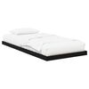 vidaXL Estructura de Cama de Suelo Roble Negro 100 x 200 cm