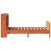 vidaXL Cama con estantería sin colchón madera maciza marrón 100x200 cm