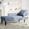 vidaXL Chaise longue con coj&iacute;n de tela de pana azul
