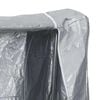 vidaXL Leñero con protector de lluvia 250x25x150 cm acero galvanizado