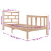 vidaXL Estructura de cama madera maciza de pino 100x200 cm