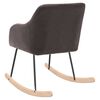 vidaXL Silla mecedora de tela gris taupe