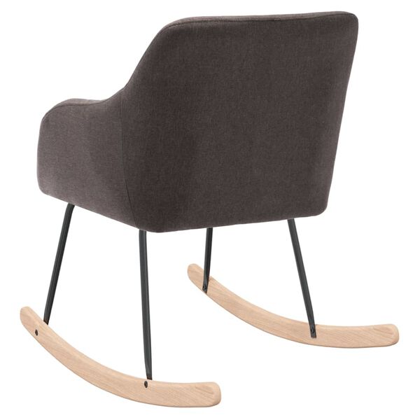 vidaXL Silla mecedora de tela gris taupe