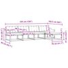 vidaXL Conjunto de sof&aacute;s de exterior 5 pcs Gris Natural y Claro