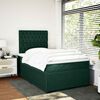 vidaXL Cama box spring con colch&oacute;n terciopelo verde oscuro 120x190 cm