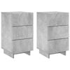 vidaXL Mesa de noche 2 pcs Gris Hormig&oacute;n 33,5 x 34,5 x 60 cm