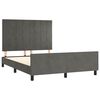 vidaXL Estructura de cama sin colch&oacute;n terciopelo gris oscuro 140x190cm