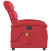 vidaXL Sill&oacute;n de masaje reclinable cuero sint&eacute;tico rojo