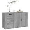 vidaXL Aparador de madera contrachapada gris Sonoma 100x33x59,5 cm